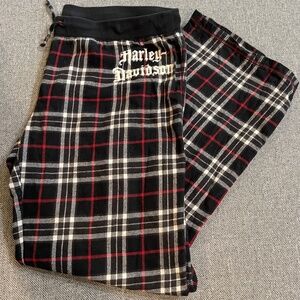 Harley-Davidson plaid pajama pants cotton flannel woman's size M
